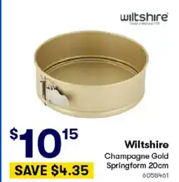 BIG W Wiltshire champagne gold springform offer