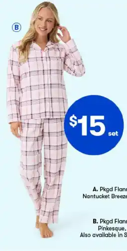 BIG W pkgd flannelette pj, pinkesque offer