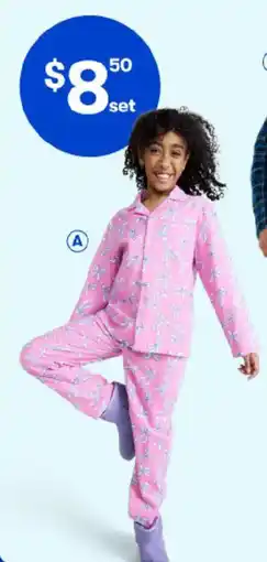 BIG W Pkgd flannelette pj, begonia pink offer