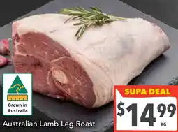 Supa Valu Australian lamb leg roast offer