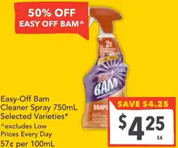 Supa Valu Easy-off bam cleaner spray offer