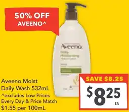 Supa Valu Aveeno moist daily wash offer