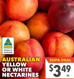 Supa Valu Australian yellow or white nectarines offer