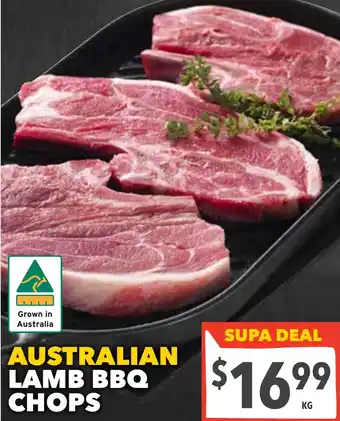 Supa Valu Australian lamb bbq chops offer
