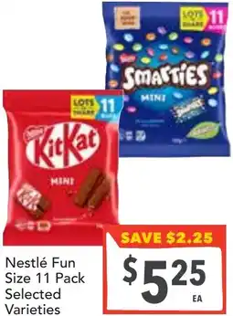 Supa Valu Nestlé fun size offer