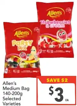 Supa Valu Allen's medium bag offer