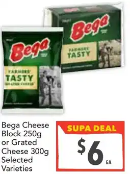 Supa Valu Bega cheese block or grated cheese offer