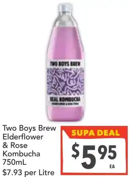 Supa Valu Two boys brew elderflower & rose kombucha offer
