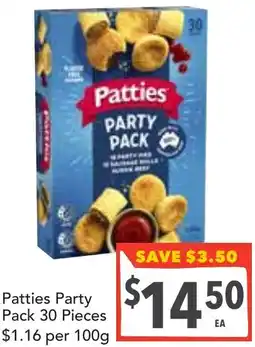 Supa Valu Patties party pack offer