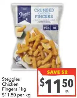 Supa Valu Steggles chicken fingers offer