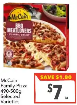Supa Valu Mccain family pizza offer