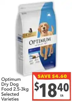 Supa Valu Optimum dry dog food offer