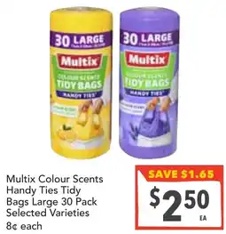 Supa Valu Multix colour scents handy ties tidy bags large offer