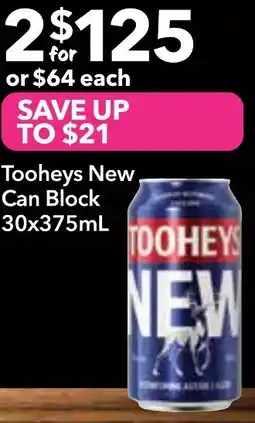 Supa Valu Tooheys new can block offer