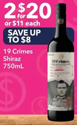 Supa Valu 19 crimes shiraz offer