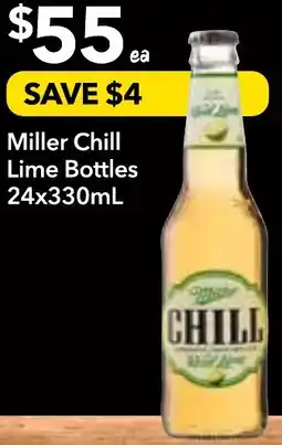 Supa Valu Miller chill lime bottles offer