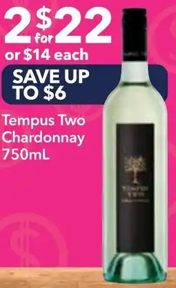 Supa Valu Tempus two chardonnay offer