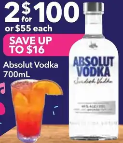 Supa Valu Absolut vodka offer