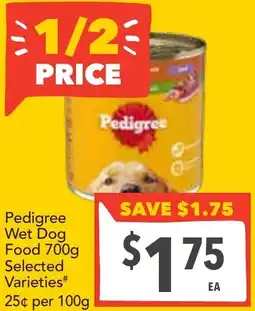 Supa Valu Pedigree wet dog food offer