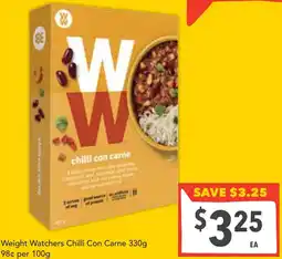 Supa Valu Weight watchers chilli con carne offer