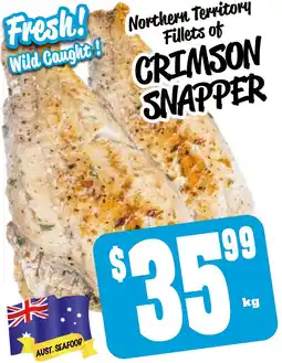 Farmer Jack's Northern territory fillets of crimson snapper offer
