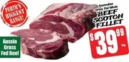 Farmer Jack's Australian grass fed whole beef scotch fillet offer