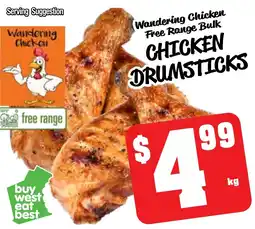 Farmer Jack's Wandering chicken free range bulk chicken drumsticks offer