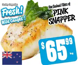 Farmer Jack's New zealand fillets of pink snapper offer