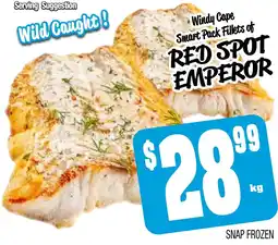 Farmer Jack's Windy cape smart pack fillets of red spot emperor offer