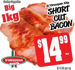 Farmer Jack's D'orsogna short cut bacon offer