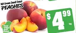 Farmer Jack's Wa grown small sweet peaches offer