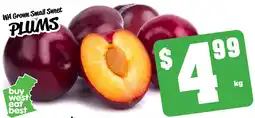 Farmer Jack's Wa grown small sweet plums offer