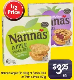 Farmer Jack's Nanna's apple pie or snack pies or tarts offer