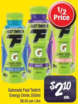 Farmer Jack's Gatorade fast twitch energy drink offer