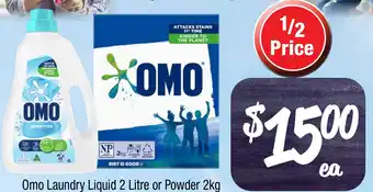 Farmer Jack's Omo laundry liquid or powder offer