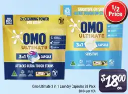 Farmer Jack's Omo ultimate 3 in 1 laundry capsules offer