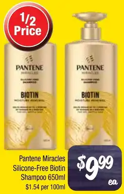 Farmer Jack's Pantene miracles silicone-free biotin shampoo offer