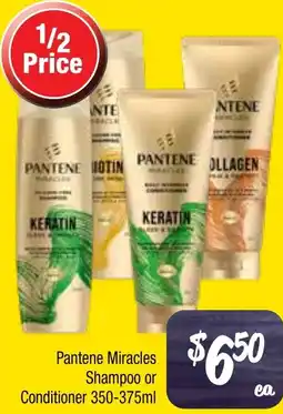 Farmer Jack's Pantene miracles shampoo or conditioner offer