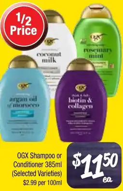 Farmer Jack's Ogx shampoo or conditioner offer