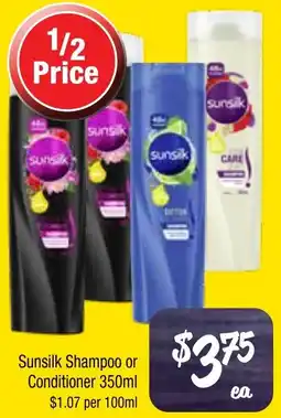 Farmer Jack's Sunsilk shampoo or conditioner offer