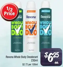 Farmer Jack's Rexona whole body deodorant offer