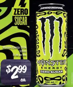 Farmer Jack's Monster energy drink offer