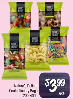 Farmer Jack's Nature's delight confectionery bags offer