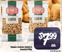 Farmer Jack's Olympic cashews salted or unsalted offer