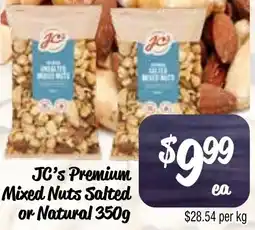 Farmer Jack's Jc's premium mixed nuts salted or natural offer