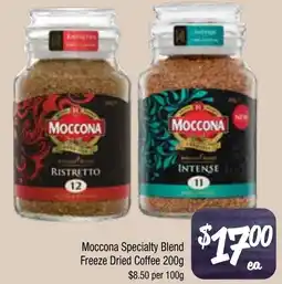 Farmer Jack's Moccona specialty blend freeze dried coffee offer
