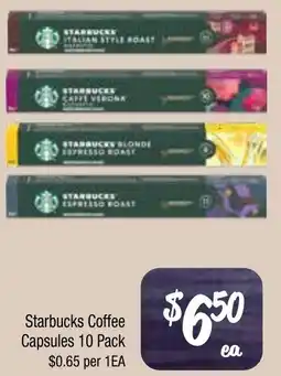Farmer Jack's Starbucks coffee capsules offer