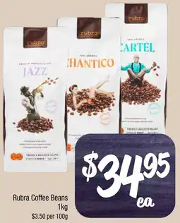Farmer Jack's Rubra coffee beans offer