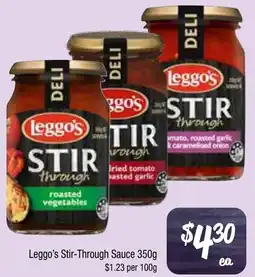 Farmer Jack's Leggo's stir-through sauce offer