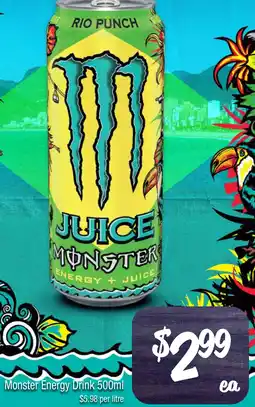 Farmer Jack's Monster energy drink offer